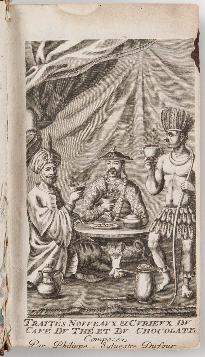 Traitez Nouveaux et Curieux du Café, du Thé et du Chocolate door Philippe Dufour, 1685. Collectie Viva Sara, Anzegem.