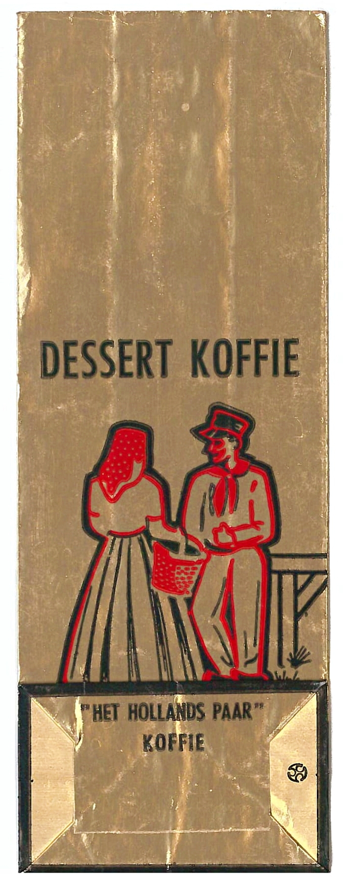 Verpakking dessert koffie van Het Hollands Paar. Collectie familie Mertens.