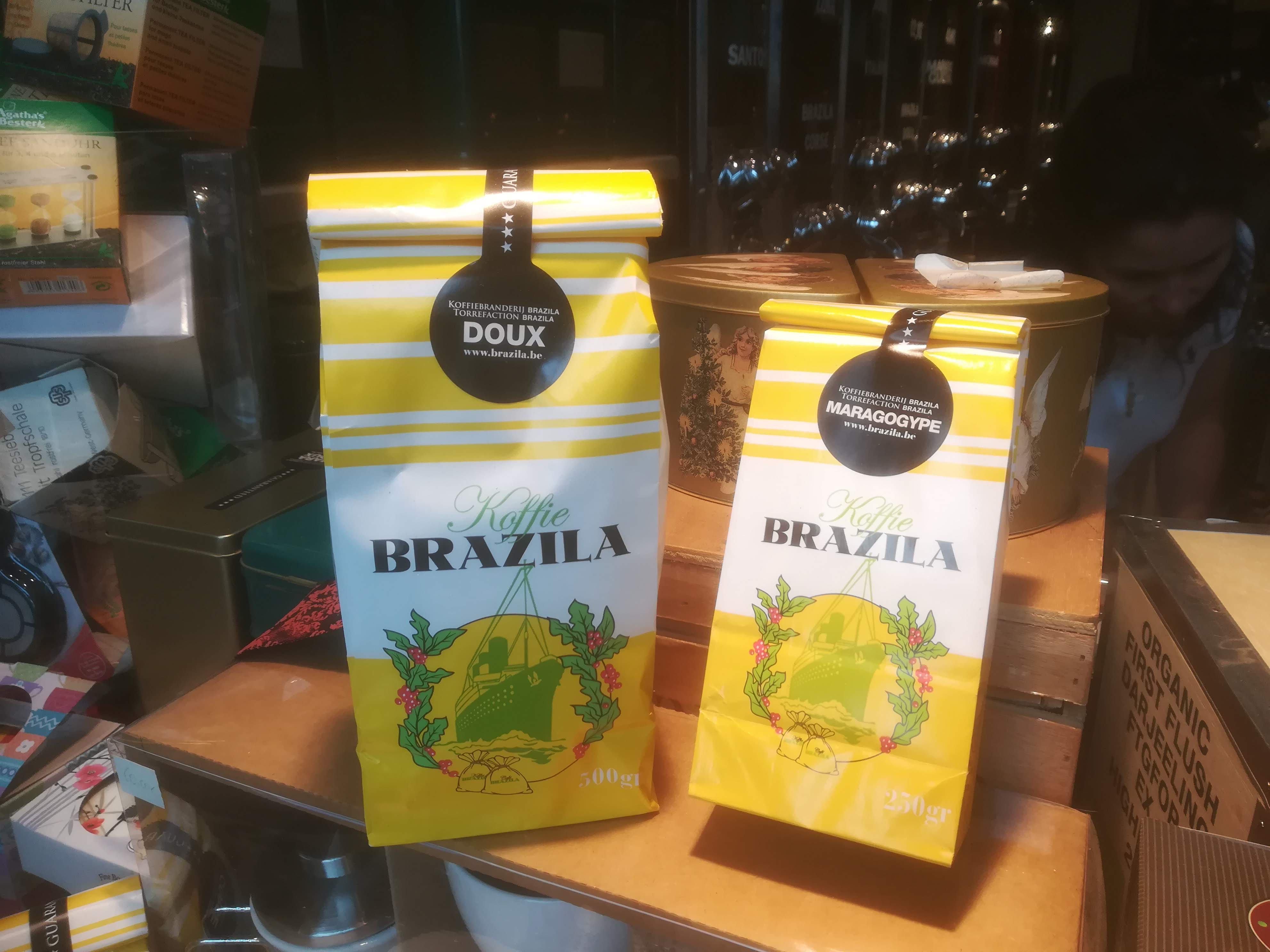 Verpakkingen van koffiebranderij Brazila in Knokke-Heist
