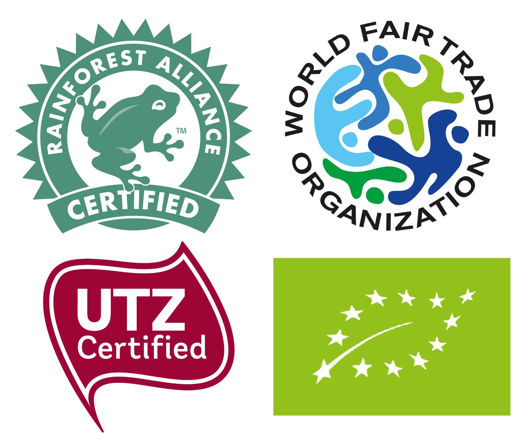 Een selectie van de vele labels die duurzame producten garanderen. Op: labelinfo.be.