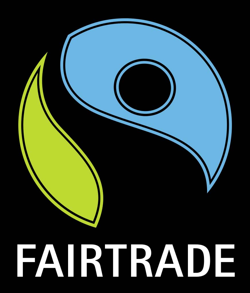 Het internationale fair trade logo. Op: Wikimedia Commons.